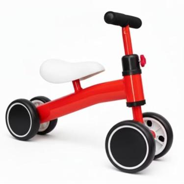 Imagem de Bicicleta De Equilíbrio Andador Infantil Sem Pedal 4 Rodas VERMELHA