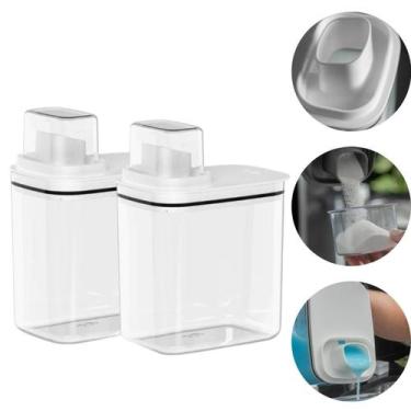 Imagem de Kit 2un Porta Dispenser Para Sabão em Pó Líquido Amaciante Sabonete La