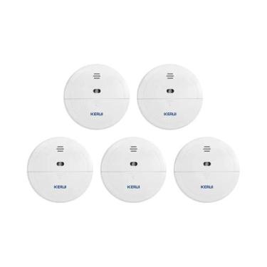 Imagem de Sensor De Fumaça Sem Fio 80db KERUI S20 Sistema De Alarme De Proteção 