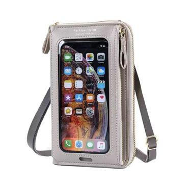 Imagem de Pequena bolsa tiracolo para celular feminina mini bolsa transversal