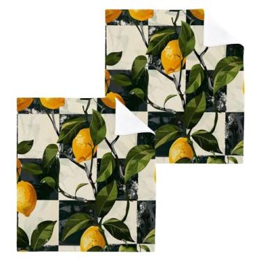 Imagem de xigua Toalhas de mão de algodão limoeiro, toalhas de banho multiusos e absorventes toalhas de rosto macias para a pele para banheiro, cozinha, hotel, academia, panos de lavagem, pacote com 6, 30 x 30