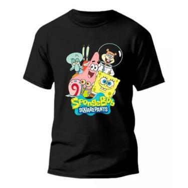 Imagem de Camisa Infantil Camiseta Bob Esponja Juvenil Algodão Desenho 100% Aldo