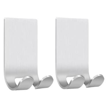 Imagem de Suporte de chuveiro, cabide, gancho de toalha de parede resistente autoadesivo, suporte de banheiro (prata)