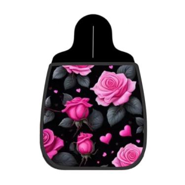 Imagem de Lixeira De Carro Organizador Lixinhocar Rosas Pink Corações