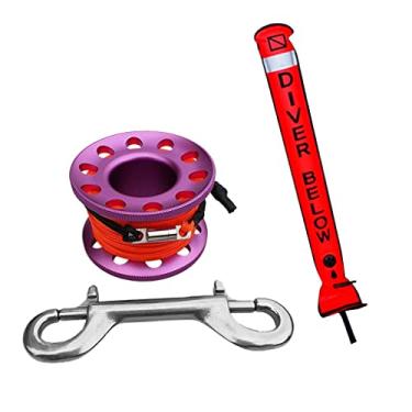 Imagem de Lljsszr Guia para Carretel de Mergulho + Bóia de Superfície, Acessórios para Exercícios Aquáticos, Roxa