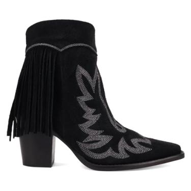 Imagem de Dingo Bota feminina Wild Sage Franja Snip Toe Western, Preto, 38