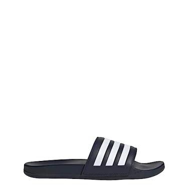 Imagem de adidas Tênis adulto unissex Adilette Comfort Slide, Legend Ink/Branco/Legend Ink, 8 Women/7 Men