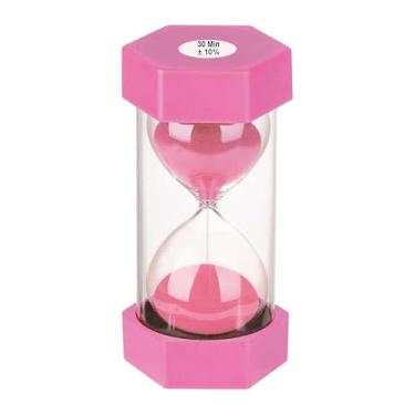 Imagem de Ampulheta de 30 minutos, relógio de areia colorido SuLiao, relógio de areia rosa Lager, Reloj de Arena 2 minutos, temporizador de vidro de hora de plástico para crianças, jogos, sala de aula, cozinha, decoração