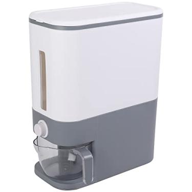 Imagem de Sooyee Distribuidor de Arroz de 22 Libras com Copo Medidor, Recipiente Grande de Arroz, Recipientes de Armazenamento de Alimentos para Arroz, Milho, Soja e Aveia, Hermético, À Prova de Umidade