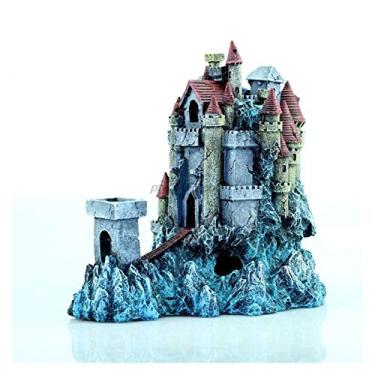 Imagem de U5GAAALPPQ9 Ornamento para aquário de peixes e caverna escondida Rockery