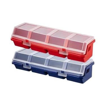Imagem de Caixa Organizadora Plástica Multi-Compartimentos Para Parafusos E Pequ
