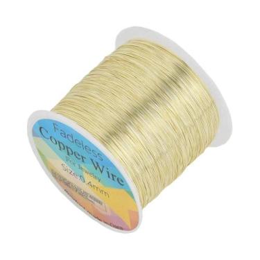 Imagem de 100m/rolo fio de cobre 0.3/0.4/0.5mm cabo de miçangas diy para fazer j