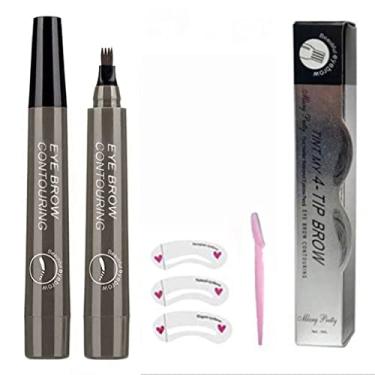 Imagem de Lápis de sobrancelha profissional, impermeável, fácil e fácil de modelar sobrancelhas, de longa duração, lápis de sobrancelha (terno bege)