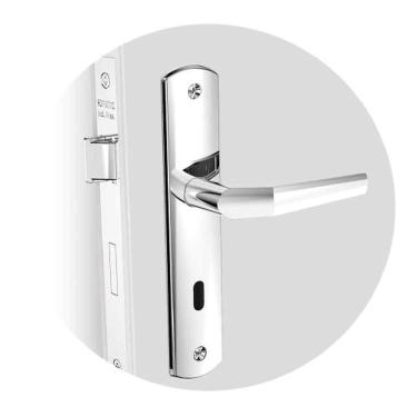 Imagem de Fechadura Interna Pop Soprano Cromo Inox Zincado Nylon 40mm - Chave Interna Maçaneta Alavanca