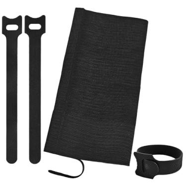 Imagem de 212 peças de abraçadeiras de 15 cm, correias de cabo ajustáveis, organizador de fios, gerenciamento de cabos de gancho e laço