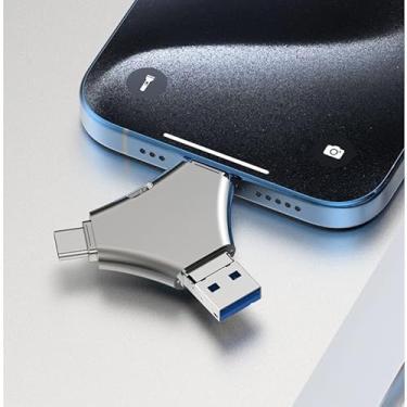 Imagem de Pen drive USB 16 GB com design giratório USB 2.0, pen drive de alta capacidade, para laptop, PC, computador, prata