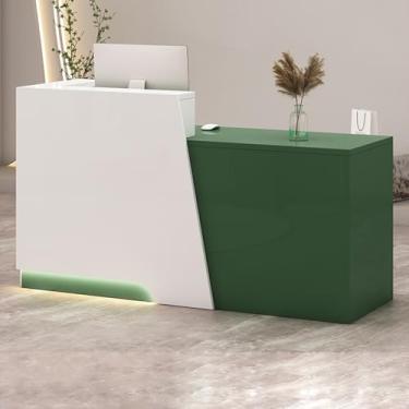 Imagem de Mesa de recepção, balcão de recepção, mesa de recepção de salão, mesa de recepção em pé, recepção pequena, balcão de loja, mesa de recepção em forma de L, caixa e balcão de recepção com balcão