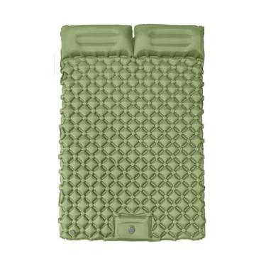 Imagem de ColchãO InfláVel Casal Resistente AutomáTico Multiuso Camping 190 * 120 * 5 Cm Com Travesseiro(Verde grama)