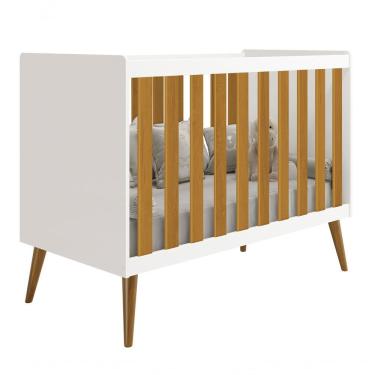 Imagem de Berço Americano Retrô Isis Branco Fosco Com Savana Fosco - Moveisaqui