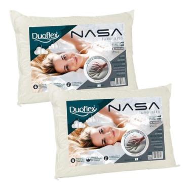 Imagem de Kit 2 travesseiros Duoflex Nasa alto luxo 50x70cm NN1116