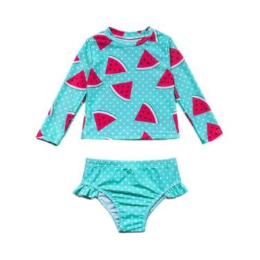 Imagem de Maiô De Duas Peças Com Estampa De Melancia Para Meninas, Roupa De Banh