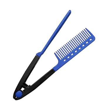 Imagem de Pente alisador de cabelo - Escova de cabelo para salão de beleza, pente alisador para chapinha | Escova de alisamento de estilo profissional para casa, viagem, férias, encontros, viagens, viagens