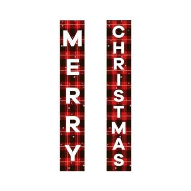 Imagem de Banner De Natal Para Pendurar Na Porta, Com Estampa De Papai Noel E So