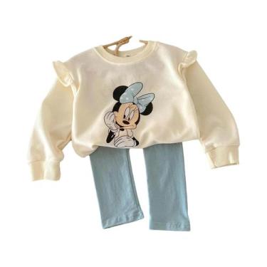 Imagem de Conjunto De Roupas Esportivas Para Meninas De 1 a 6 Anos Com Estampa D