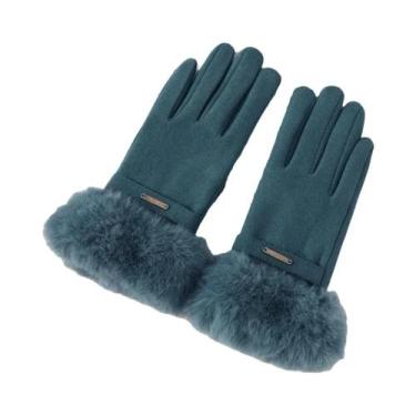 Imagem de Luvas Femininas De Inverno Com Tela Sensível Ao Toque, Forradas De Vel