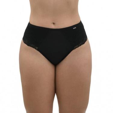 Imagem de Calcinha Fio Dental Duplo Lateral Rendada Nayane Rodrigues, M, Preto