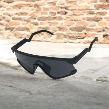Imagem de Oculos de Sol Preto Esportivo Corrida Lente Preta Fosca Esportivo-Unissex