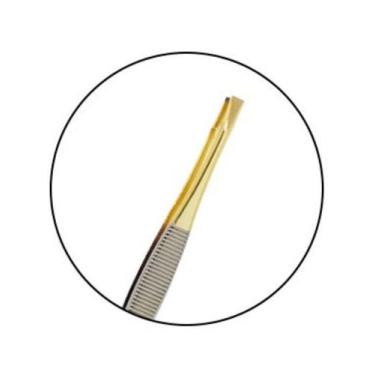 Imagem de Pinça Reta Dourada Profissional para Sobrancelhas TW-008CHGKlass Vough