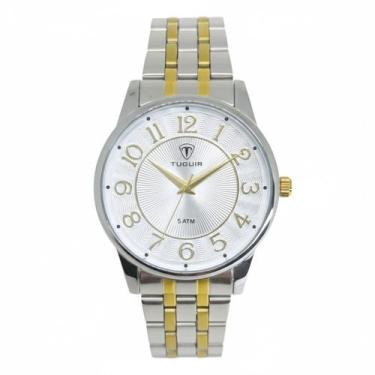 Imagem de Relógio Feminino Tuguir Analógico 2134 Prata e Dourado