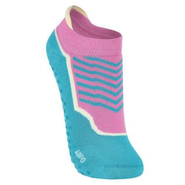 Imagem de Meia Lupo Antiderrapante Cano Curto Estampada Pilates 4943-014, Verde,