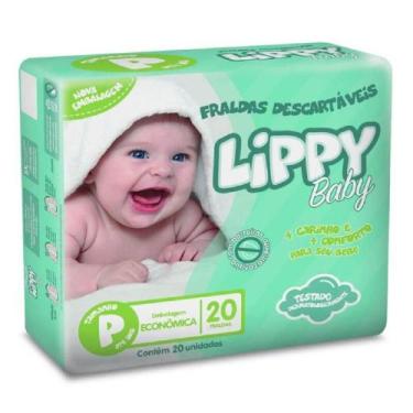 Imagem de Fralda infantil pacote com 20 tiras lippy baby - p