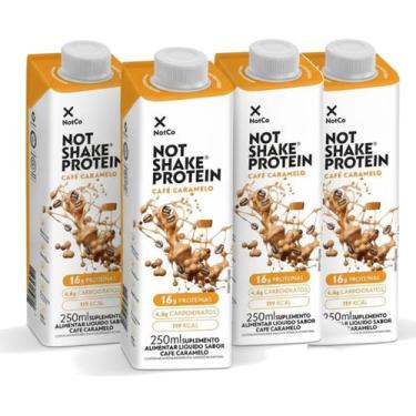 Imagem de Kit 4 Suplemento NOT SHAKE Protein Café Caramelo 250ml - NotCo