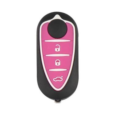 Imagem de Capa De Chave Remota De Borracha Vermelha YIQIXIN Com 3 Botões Para Al