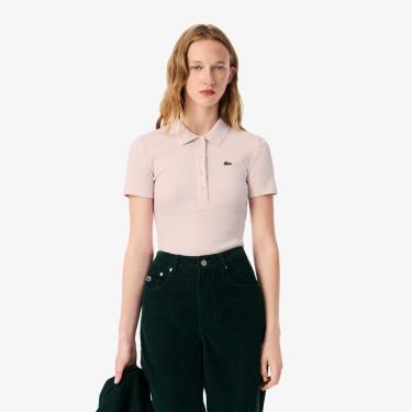 Imagem de Camisa Polo Lacoste Slim Fit L.12.D em Algodão Canelado Feminina-Feminino