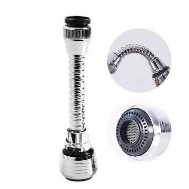 Imagem de Extensor de Torneira Flexível Turbo Flex com Pulverização 360º Prata Yeet
