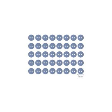 Imagem de Mini Botão Redondo 5mm - 40 unidades - We Care About, Azul Bebê