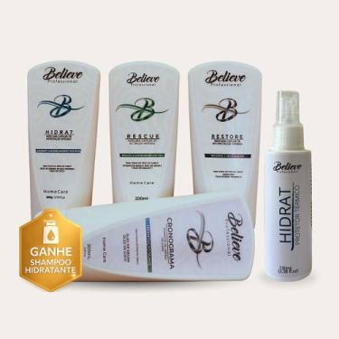Imagem de Kit Cronograma Capilar Believe Professional com Hair Protect e Shampoo