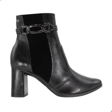 Imagem de Bota Mississipi Feminina Vano Baixo Salto Médio Galbani Preto