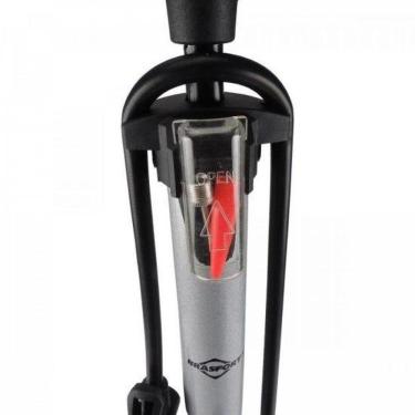 Imagem de Bomba de Ar Manual Vertical PREMIUM BRASFORT para Encher Bolas e Pneus com Manômetro Integrado Preto Unipower