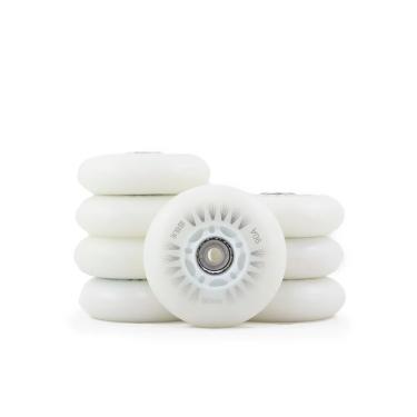 Imagem de Roda para Patins Inline Roda Led 76MM 90A Creme com LED Que Acende com o Movimento Jogo...