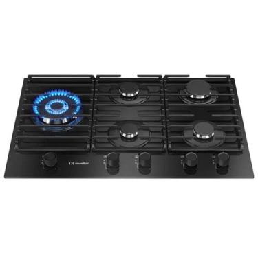 Imagem de Cooktop a Gás 5 Bocas Mueller Mesa de Vidro com Tripla Chama MCG5BM Bi