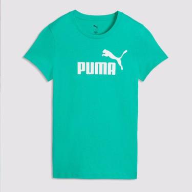 Imagem de Camiseta Puma Ess no 1 Logo Tee Feminina Verde, M