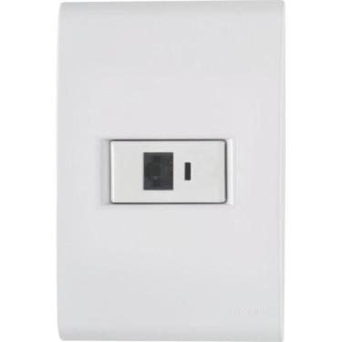Imagem de Conjunto 4x2 com 1 Tomada RJ45 cat. 6 Branco Liz Tramontina