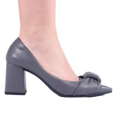 Imagem de Scarpin Feminino Zariff com Laço 1606-008 Cinza, 37