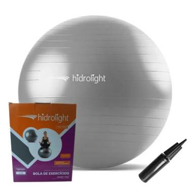 Imagem de Bola de exercícios cinza 75cm Cor:Prata - Hidrolight, Prata