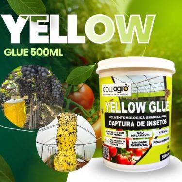 Imagem de Cola Insetos Entomológica Amarela 500ml Yellow Glue Coleagro  Cola Ent